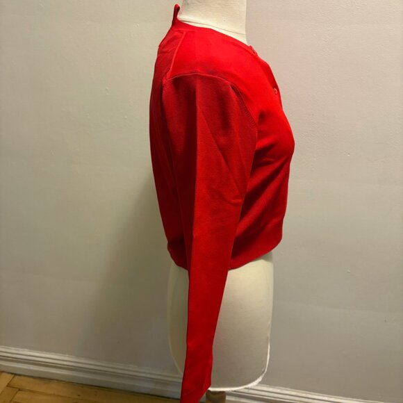 NWT Marc Jacobs long sleeve crew neck cardigan with logo in True Red - Picture 4 of 13